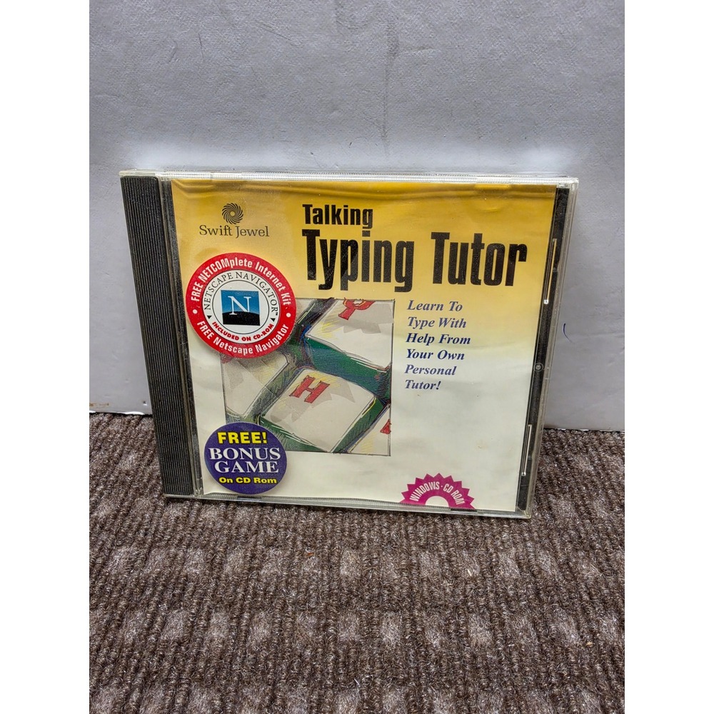 Talking Typing Tutor Windows CD-ROM Vintage Educational Software Cosmi CDR-771